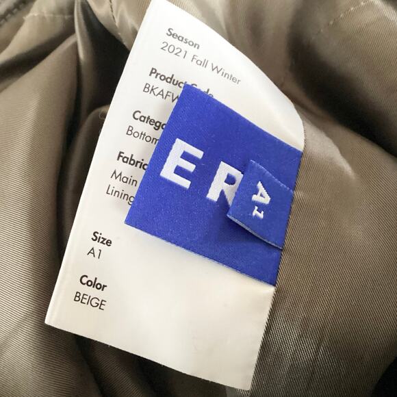 Ader Error Roxie Khaki Green Wool Deconstructed Button Front Midi Skirt S - Picture 7 of 12